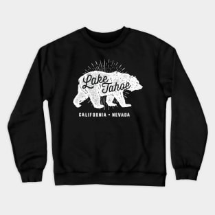 Lake Tahoe Vintage Retro Bear California Nevada Crewneck Sweatshirt